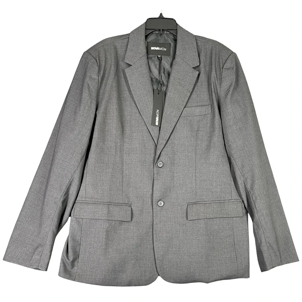 Fashion Nova Suit Jacket‎ Modern Stretch Two Button Formal Mens XL